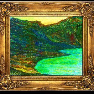 "Mountain View At Sunset"